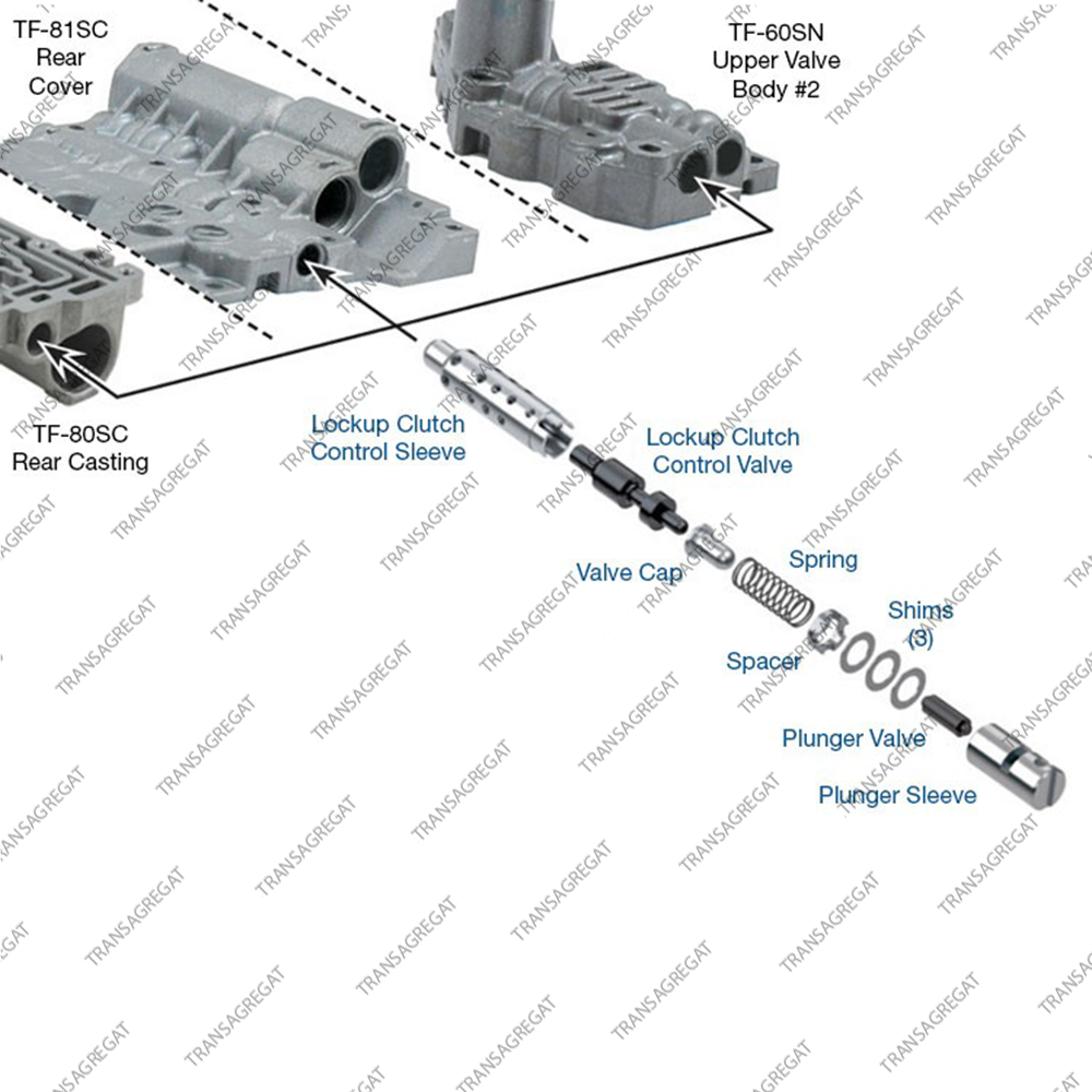 Клапан регулировки блокировки гидротрансформатора (ремонтный)